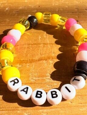 Disney Winnie The Pooh 'Rabbit' Clay Handmade Beaded Kandi Bracelet